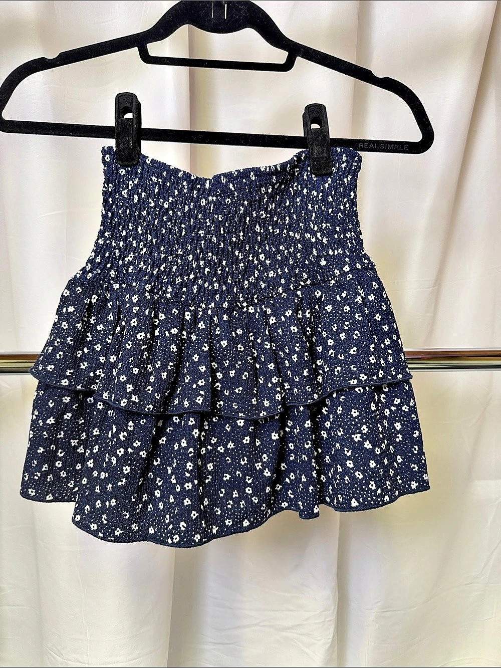 Zara Girls printed Floral Tiered Skort Blue & White Size 9-10 Years